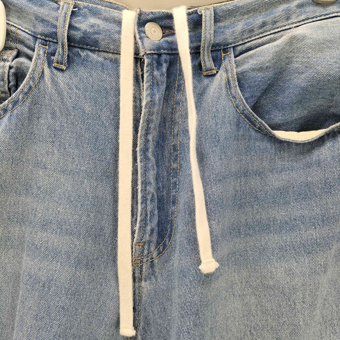 ビームス BEAMS 25SS 5 pocket quarter length wide denim 5ポケット クウォーター レングス ワイド デニム バギー ジョーツ メンズ M