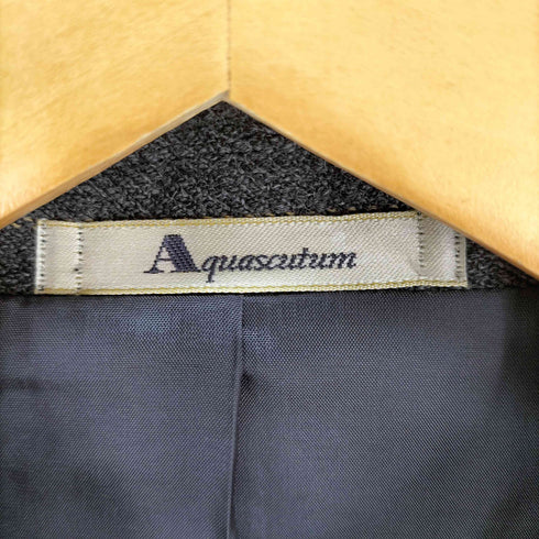 アクアスキュータム AQUASCUTUM ウール混 ステンカラーコート レディース