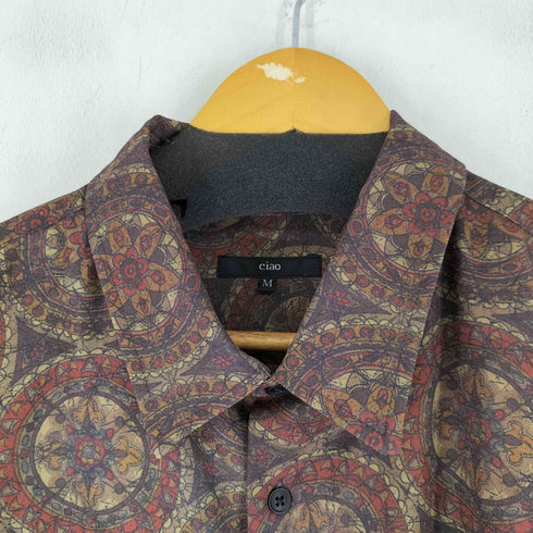 チャオ CIAO 総柄 メダリオン オーバーサイズ ストレッチ L/S シャツ メンズ JPN:M