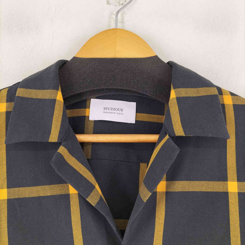 ステュディオス STUDIOUS チェックオープンカラー S/S シャツ メンズ JPN:3