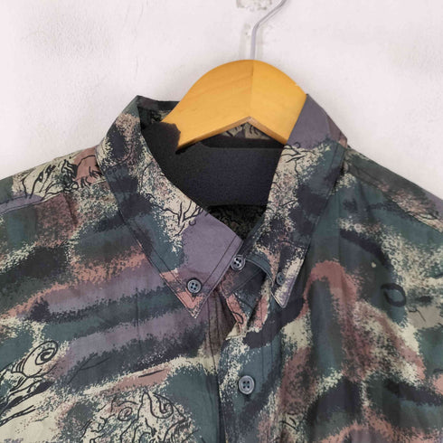 STONC シルク100% 総柄 L/S シャツ メンズ JPN:L