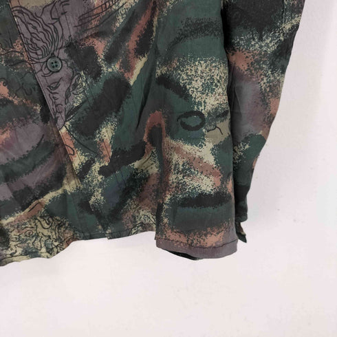 STONC シルク100% 総柄 L/S シャツ メンズ JPN:L
