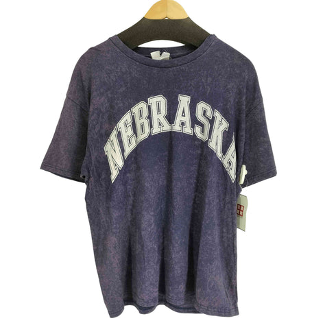ヘインズ Hanes NEBRASK ナス紺 S/S Tシャツ メンズ import:L