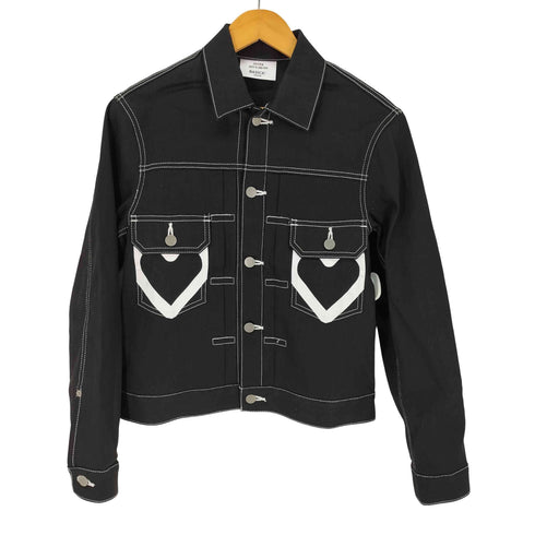 ベイシックス BASICKS 22ss Hear Painting Denim Jacket ハートペイント デニムジャケット レディース W