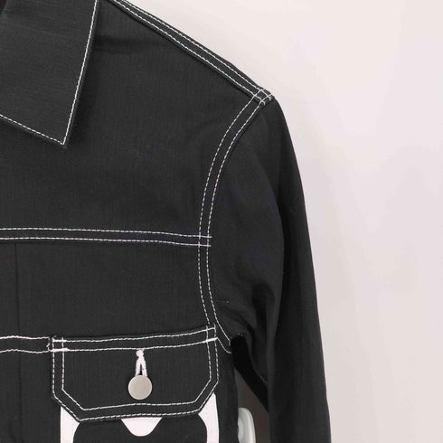 ベイシックス BASICKS 22ss Hear Painting Denim Jacket ハートペイント デニムジャケット レディース W