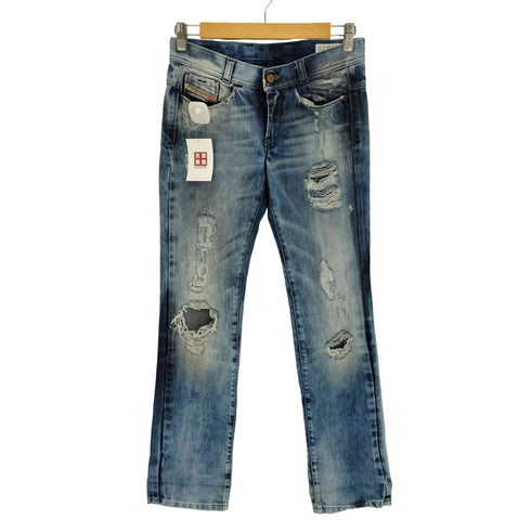 ディーゼル DIESEL ダメージ ジップフライ デニムパンツ Y2K レディース W26L32