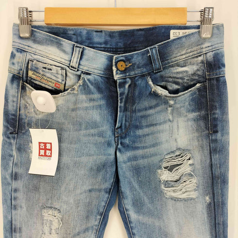 ディーゼル DIESEL ダメージ ジップフライ デニムパンツ Y2K レディース W26L32