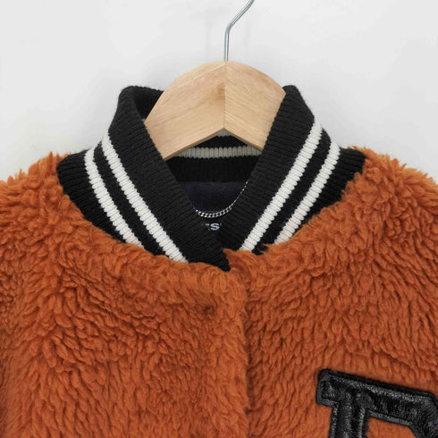 ディーゼル DIESEL ブランド ロゴ 刺繍 ボア ジャケット レディース import:S