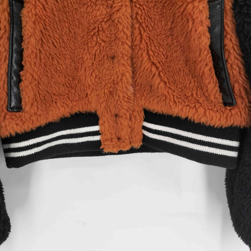 ディーゼル DIESEL ブランド ロゴ 刺繍 ボア ジャケット レディース import:S