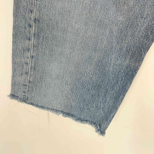 リーバイス Levis 501 ボタン裏555刻印 バレンシア工場製 ボタンフライ カットオフ クロップドデニム レディース W30 L36