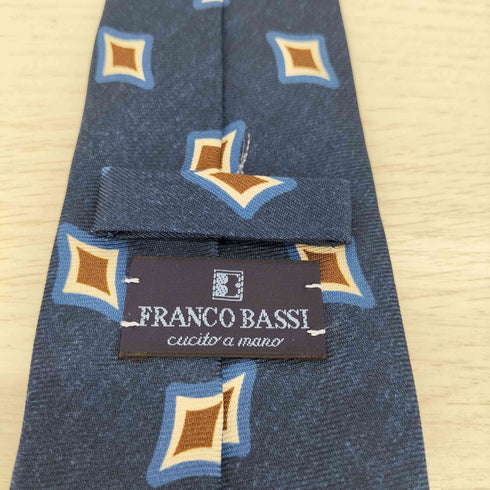 franco bassi イタリア製 総柄シルクネクタイ メンズ