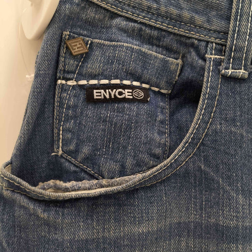 エニーチェ enyce 00S ロゴ 刺繍 ワイド ストレート デニム パンツ B系 Y2K メンズ