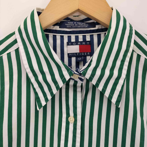 トミーヒルフィガー TOMMY HILFIGER 90-00s ストライプ L/S BDシャツ レディース 12