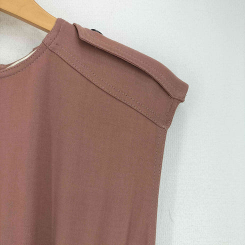 ザラ ZARA リヨセルウール ベルト ノースリーブミディ丈ワンピース レディース import:L