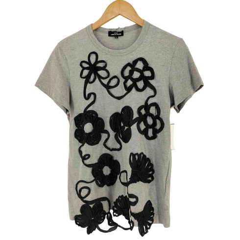 トリココムデギャルソン tricot COMME des GARCONS AD2019 フラワーデザイン S/S Tシャツ レディース L