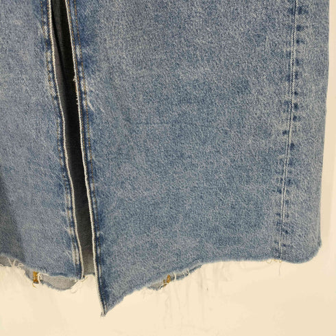 ザラ ZARA ボタンフライ 切りっぱなし スリッド デニムスカート レディース JPN:S