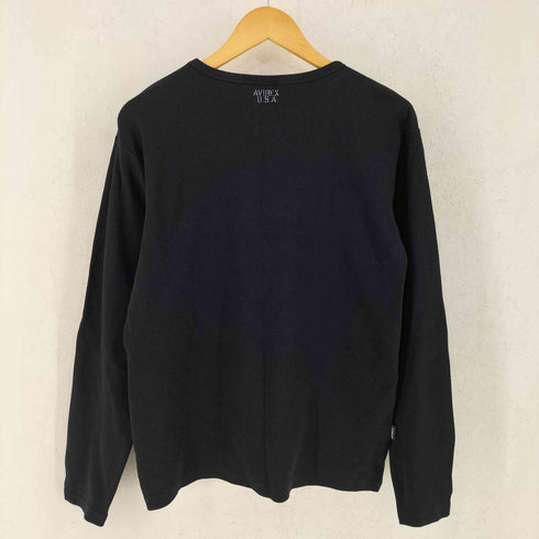 アヴィレックス AVIREX リブ クルーネック ロンT メンズ XL