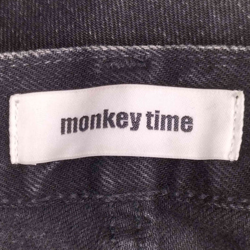 モンキータイム MONKEY TIME BLACK DENIM KNEE PANEL BAGGY メンズ JPN:M