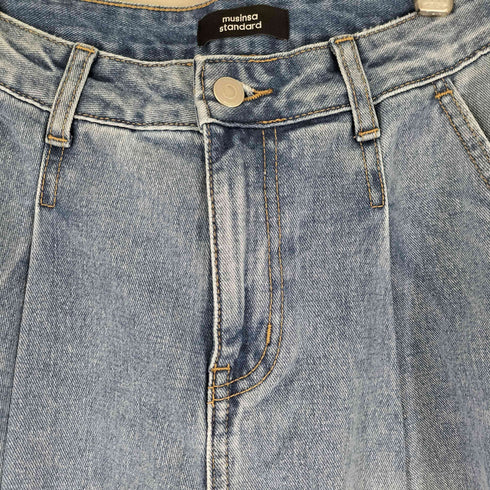 MUSINSA STANDARD ウィメンズディープタックエクストラワイドデニムパンツ レディース 24