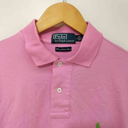 ポロバイラルフローレン Polo by RALPH LAUREN 90s Pima Stretch Mesh ポニー刺繍 ポロシャツ メンズ import:M