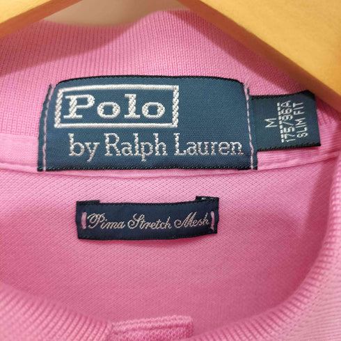ポロバイラルフローレン Polo by RALPH LAUREN 90s Pima Stretch Mesh ポニー刺繍 ポロシャツ メンズ import:M