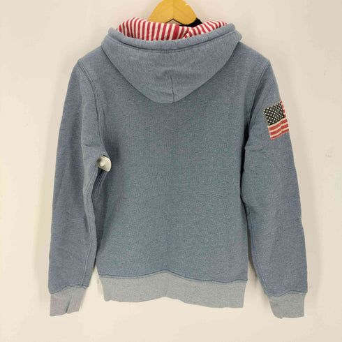 ポロジーンズカンパニーラルフローレン POLO JEANS COMPANY RALPH LAUREN 90-00s 星条旗 ロゴプリントプルオーバーパーカー レディース S