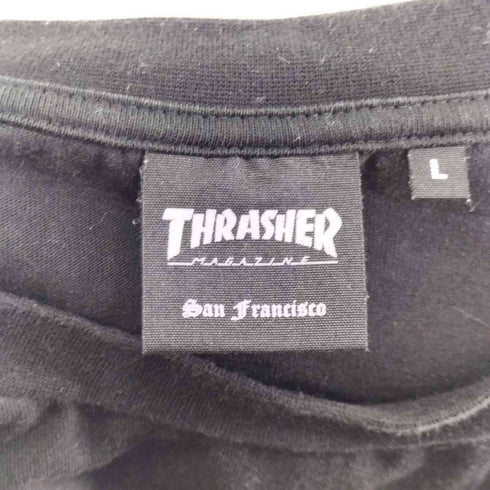 スラッシャー THRASHER ワンポイントロゴ刺繍 ハーフスリーブ ビッグシルエットTシャツ メンズ JPN:L