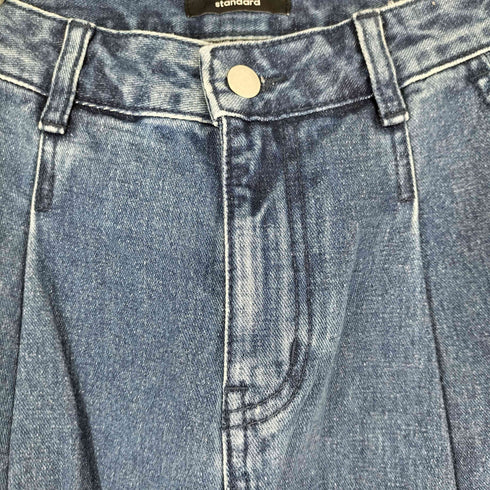 MUSINSA STANDARD ウィメンズディープタックエクストラワイドデニムパンツ レディース 24