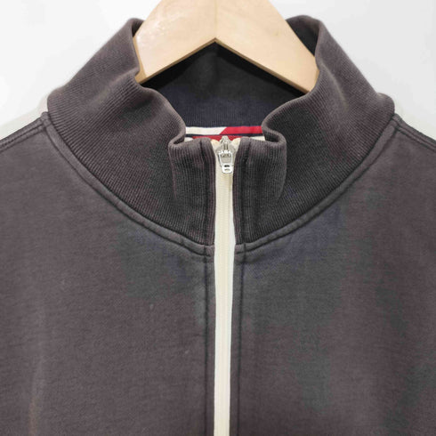 トミーヒルフィガー TOMMY HILFIGER 00s ラバーロゴ フレンチテリー スウェット ジップアップ ジャケット メンズ import:XL