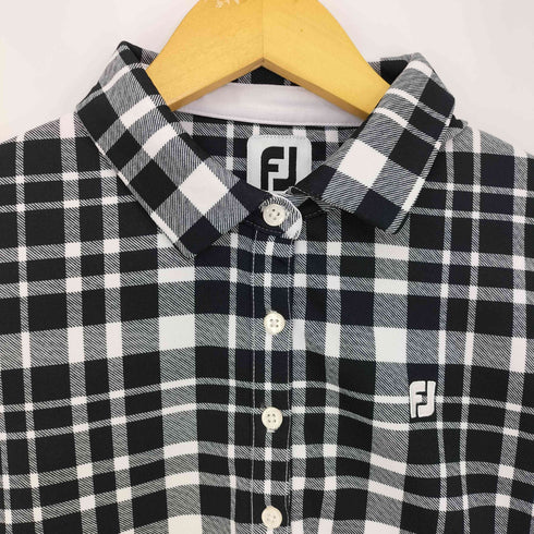 FootJoy チェック ジャカード フリースシャツ ギンガムチェック レディース JPN:L