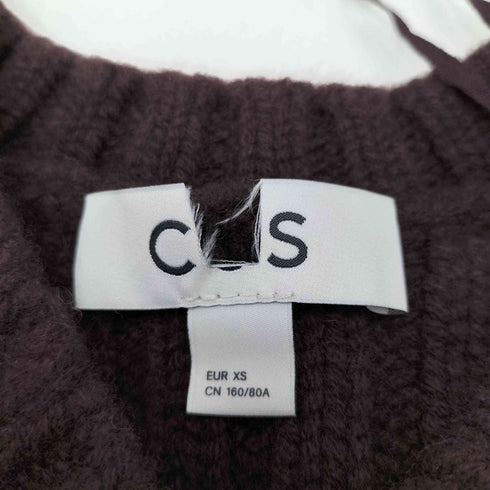 コス COS バイカラー Vネック ローゲージ クロップド ニット レディース JPN:XS