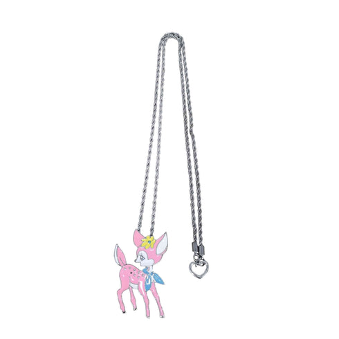 TNTNTUTU Deer Cartoon Long Necklace domestic レディース