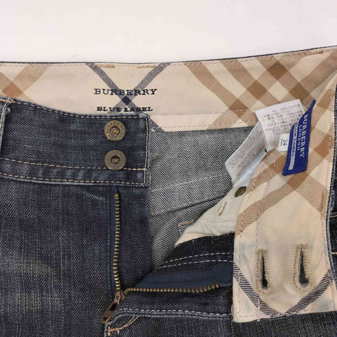 バーバリーブルーレーベル BURBERRY BLUE LABEL クロップド デニムパンツ レディース UK:24