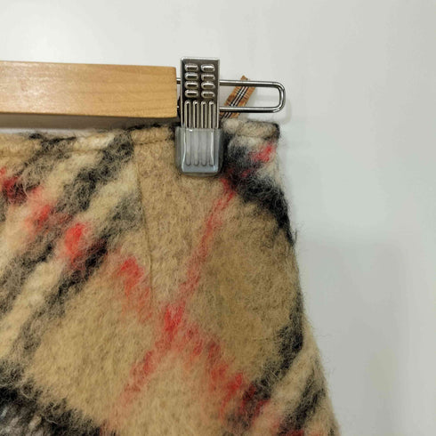 バーバリーブルーレーベル BURBERRY BLUE LABEL ノバチェック シャギー ウール タイトスカート レディース EUR:38