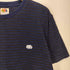 ブルーブルー BLUE BLUE インディゴ染 ボーダー クルーネック S/S Tシャツ メンズ JPN:L