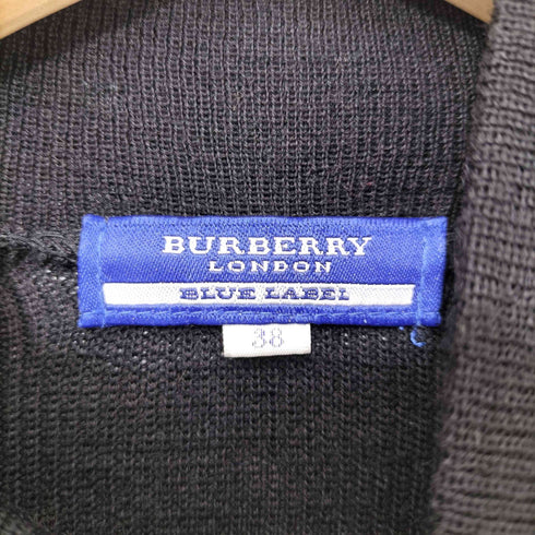 バーバリーブルーレーベル BURBERRY BLUE LABEL ウール ホース刺繍 ニット ブルゾン レディース EUR:38