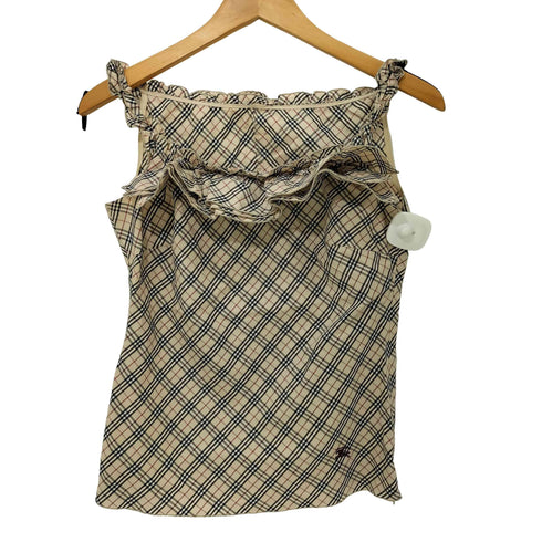 バーバリーブルーレーベル BURBERRY BLUE LABEL ノバチェック フリル キャミソール レディース JPN:36