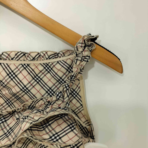 バーバリーブルーレーベル BURBERRY BLUE LABEL ノバチェック フリル キャミソール レディース JPN:36