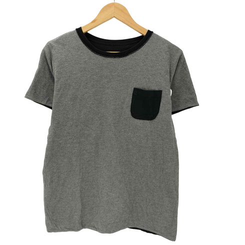 80-90S ボディ OLD 無地 ブランク ダブルフェイス バイカラー リバーシブル S/S ポケット Tシャツ メンズ