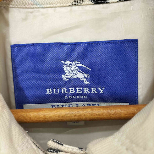 バーバリーブルーレーベル BURBERRY BLUE LABEL キャンバス ステンカラー ショートコート レディース EUR:38