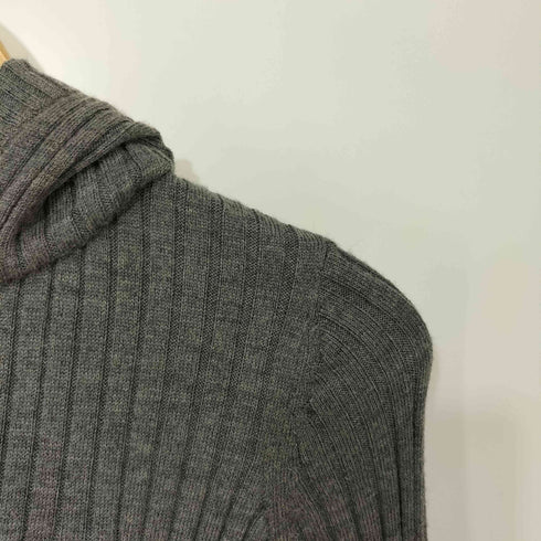 バーバリーブルーレーベル BURBERRY BLUE LABEL Y2K ウール ホース刺繍 ダブルジップ リブニット ジップアップパーカー レディース EUR:38