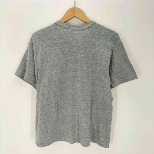 ヘインズ Hanes 80S ボディ OLD USA製 シマウマ ゼブラ プリント S/S ボックス Tシャツ 裾袖シングル 短丈 霜降り レディース import:L