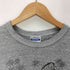 ヘインズ Hanes 80S ボディ OLD USA製 シマウマ ゼブラ プリント S/S ボックス Tシャツ 裾袖シングル 短丈 霜降り レディース import:L