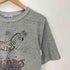 ヘインズ Hanes 80S ボディ OLD USA製 シマウマ ゼブラ プリント S/S ボックス Tシャツ 裾袖シングル 短丈 霜降り レディース import:L