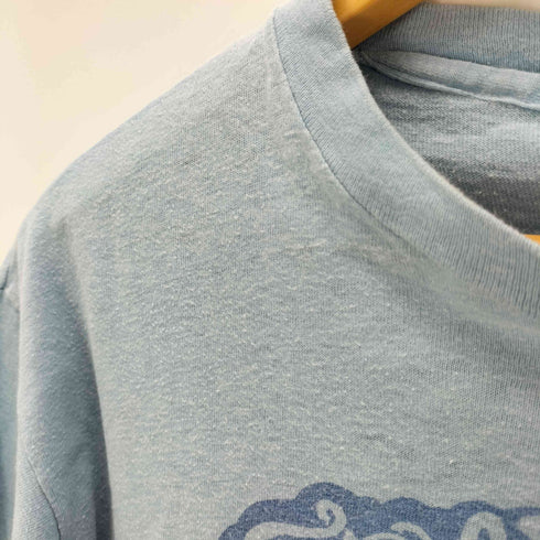 ヘインズ Hanes 80S ボディ OLD USA製 プリント S/S ボックス Tシャツ 裾袖シングル 短丈 1908-1984 レディース import:XL