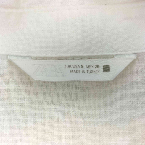 ザラ ZARA フリルペプラムシャツ ブラウス レディース import:S
