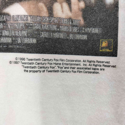 フルーツオブザルーム FRUIT OF THE LOOM 80-90S ボディ OLD USA製 洋画 ムービー プリント S/S Tシャツ コピーライト 1996-97 袖シングル メンズ import:M