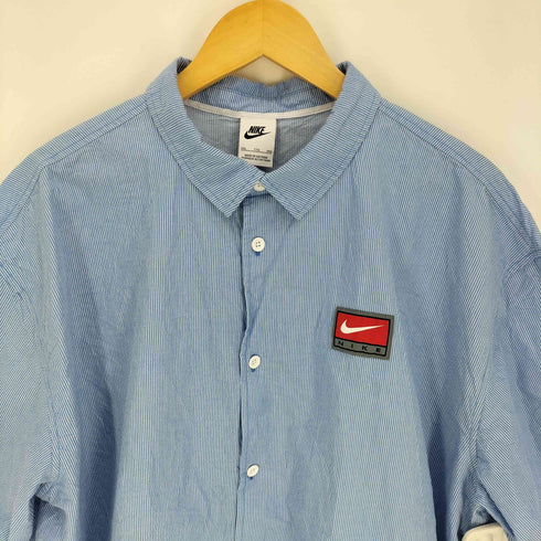 ナイキ NIKE ストライプ柄 ワッペン S/S ボタンダウン シャツ メンズ JPN:XXL