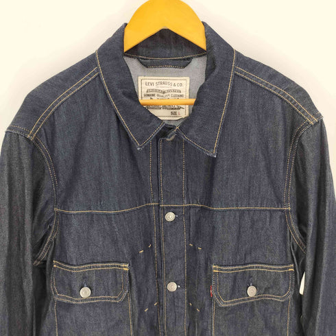 リーバイス Levis WELLTHREAD(R) TYPE II ダークインディゴ RIGID トラッカー デニム ジャケット メンズ JPN:L