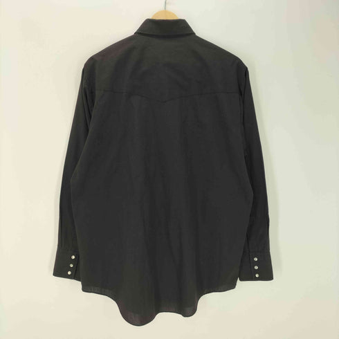 プレインズ PLAINS 90-00S OLD L/S ブラック ウエスタン シャツ メンズ import:L